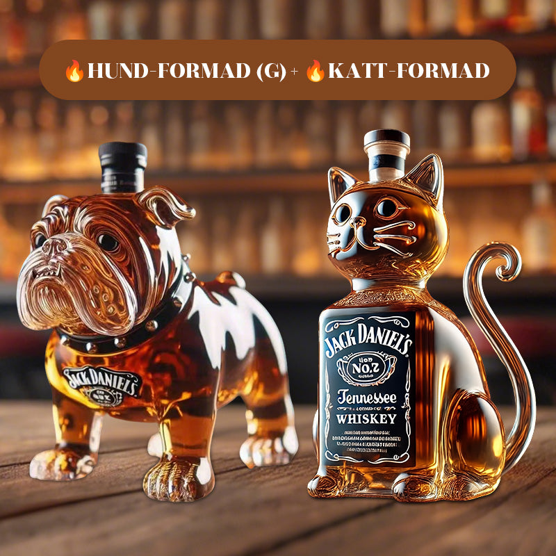 Kreativ whiskyflaske formet som en hund