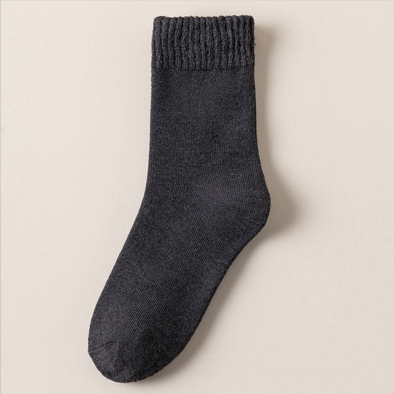 5 Par Ensfargede Sokker Til Midt På Leggen For Kvinner