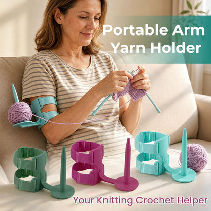 🧶 Bærbar garnholder for armen til strikking & hekling – lavioxen