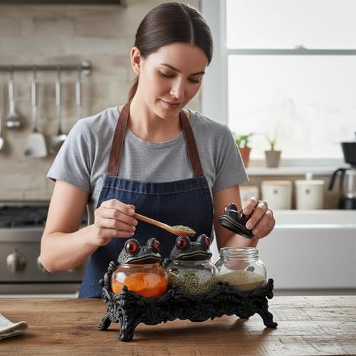 Håndlagde Witchy Frog apotekerkrukker til krydder 🐸🧙