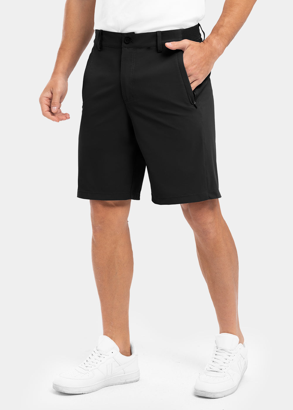 Fleksible og hurtigtørkende golfshorts for menn for fritidsbruk