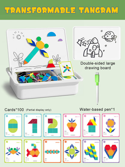 （Gratis frakt）Magnetiske puslespill Ansiktsutkledning Reisespill Dobbeltsidet Førskole Pedagogisk Læringsleker for Barn