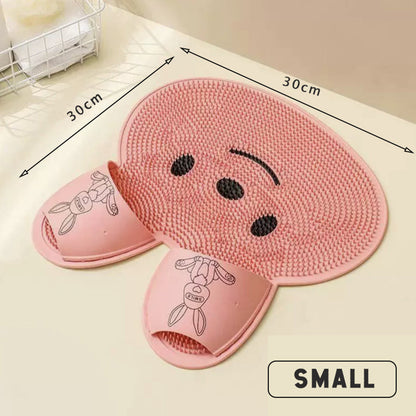 Massasjepute av silikon med kaninfotmassasjepute for fotvask