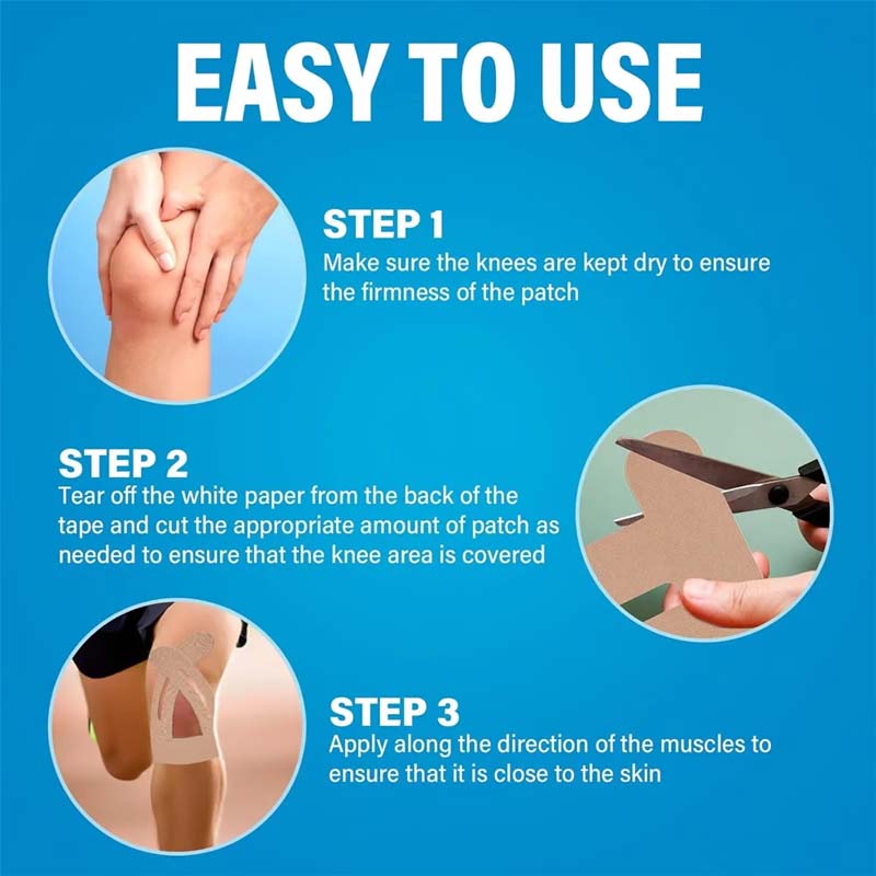 [Knebeskyttere for sport | Pustende og vanntette forhåndskuttede bånd]