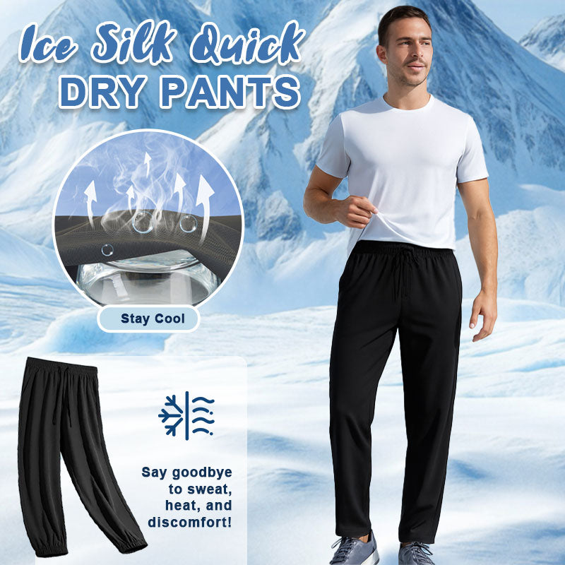 🧊 Ice Silk Quick-Dry Pants - Hold deg kjølig, tørr og komfortabel hele dagen! ☀️