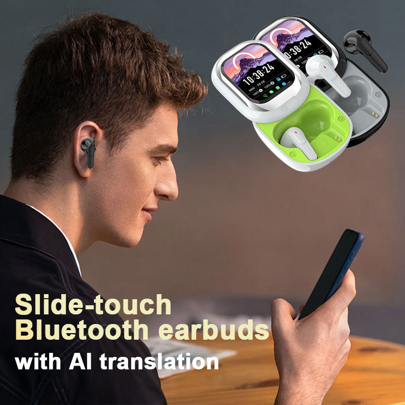 🎧Slide-Touch Bluetooth-hodesett med AI-oversettelse