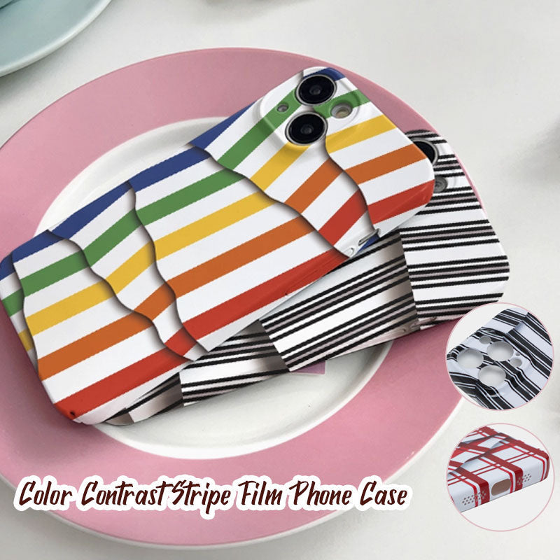 🌈Fargekontraststripet filmdeksel til mobiltelefonen