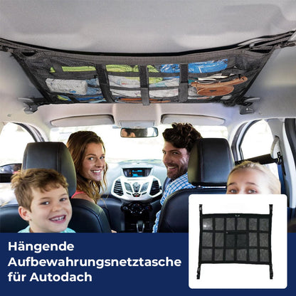 Hengende nettingoppbevaringspose til biltaket