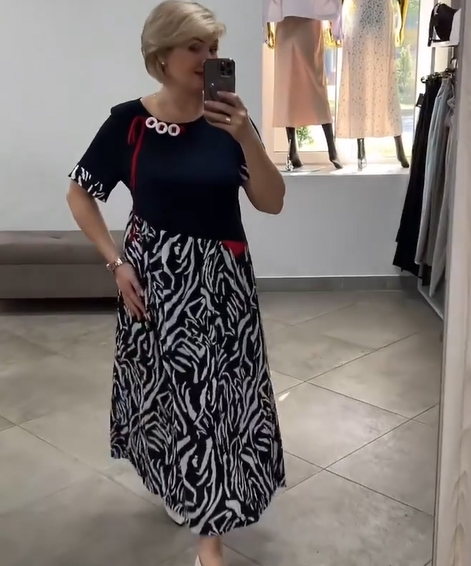 🔥Kjole med lappeteppe for kvinner