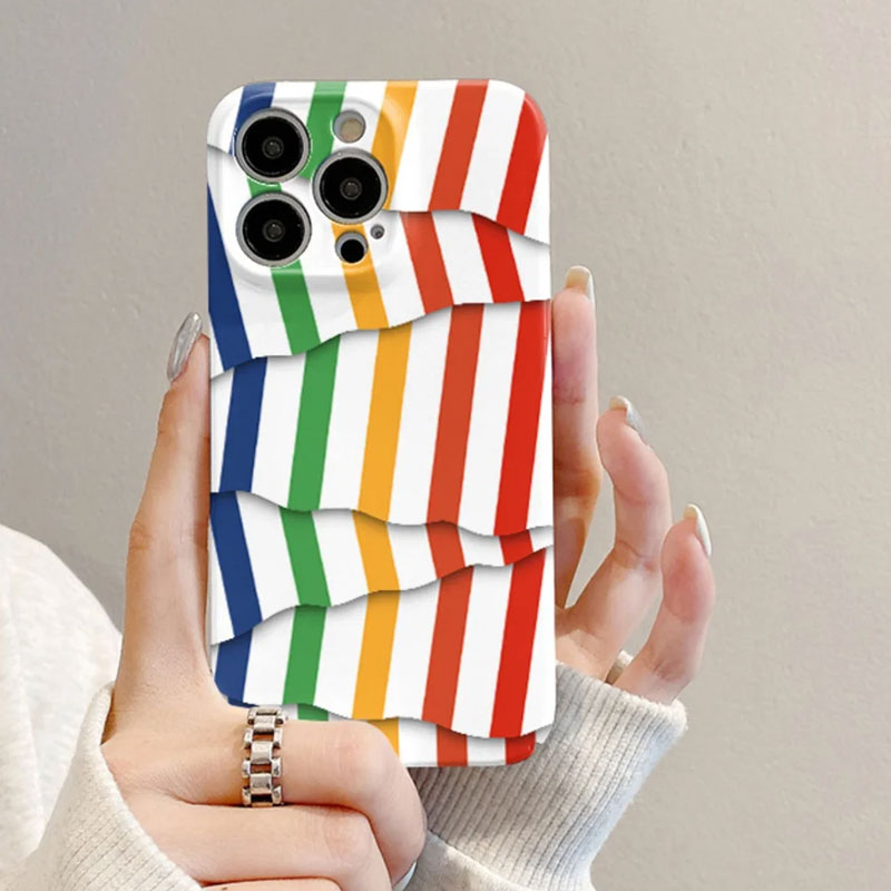 🌈Fargekontraststripet filmdeksel til mobiltelefonen