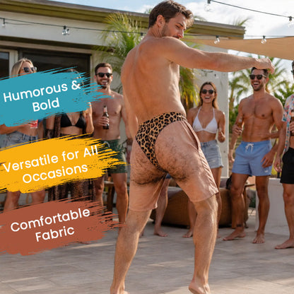 »Cheeky Commando« – morsomme badeshorts for moro – garantert å få folk til å se to ganger