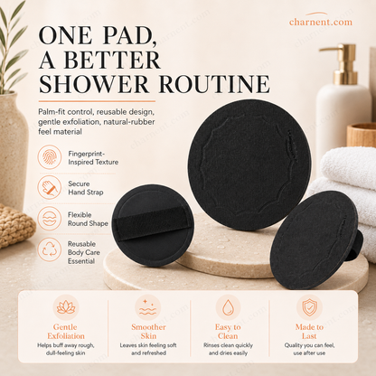 🧖‍♀️ 50 % RABATT! Skrubbebadputer – eksfolier skånsomt, rens porer & få strålende hud. Slitesterkt gummi, enkelt å rengjøre ✨🛀
