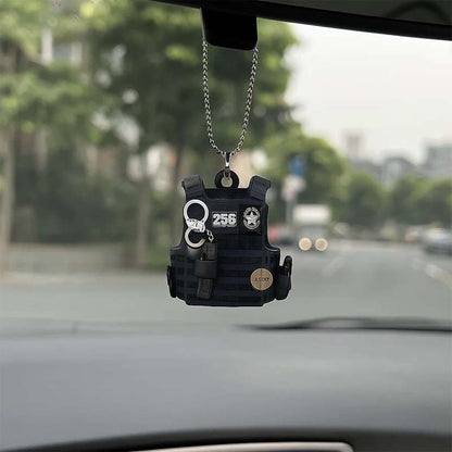 Skuddsikker vest akryl nøkkelring(Visuell 3D flat anheng)