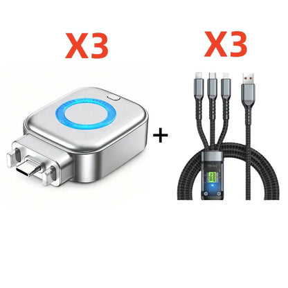 ⚡140W superrask lader med AI automatisk avstengning - USB-C PD3.1 - Intelligent batteribeskyttelse - Universal for iPhone, MacBook og nettbrett