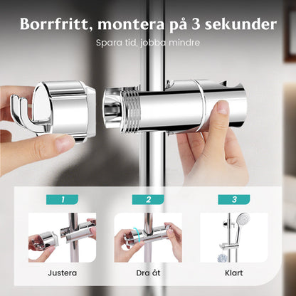 Ingen boring nødvendig · Fest og bruk · Nytt valg for dusjtilbehør