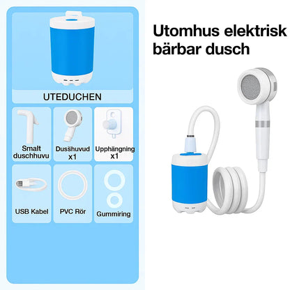 Bærbar vannpumpe: Sett med slange og dyser