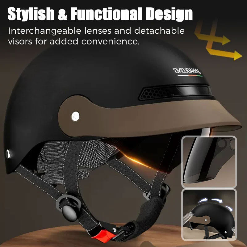 🛡️Pustende, lett og krasjsikker motorsykkelhjelm