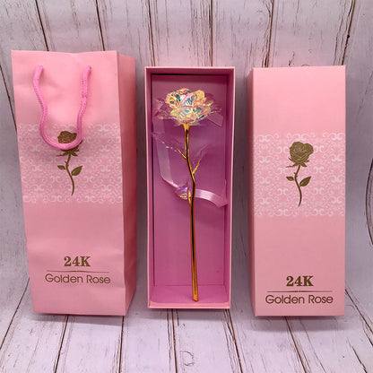 24K Färgglad Galaxy Rose