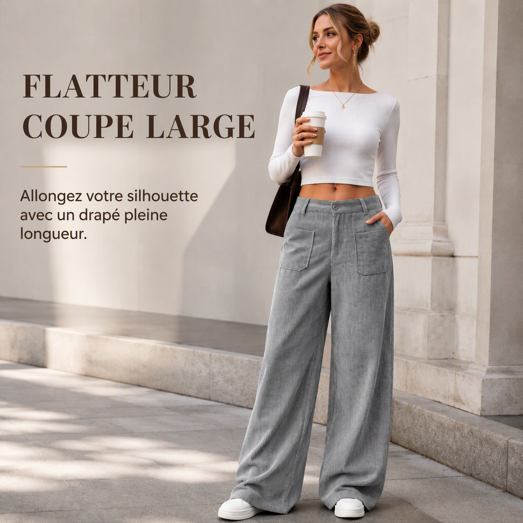 👖 Vide avslappede bukser med ledig passform for kvinner✨3% rabattkode: