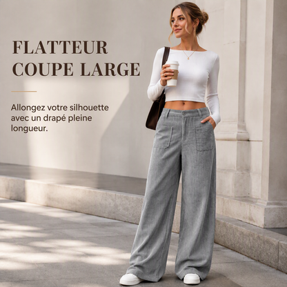 👖 Vide avslappede bukser med ledig passform for kvinner✨3% rabattkode: