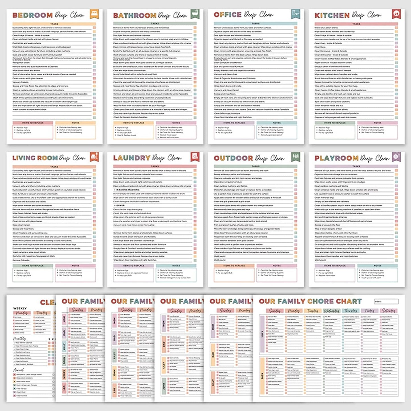 🔥🔥ADHD Verktøykasse for rengjøring og rydding — Husholdningsplanlegger