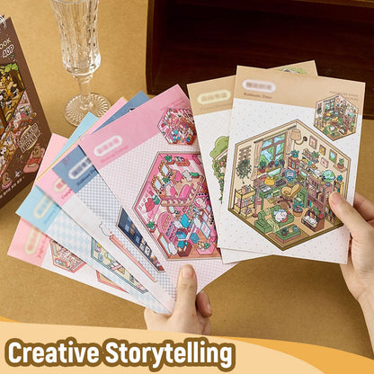 🌟Kreativitet møter lek🎨 Håndlagde klistremerker med stresslindrende motiver(Gratis pinsett)