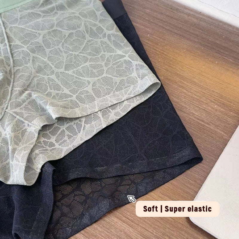 🔥 Sexy herreboksere i blonder og issilke