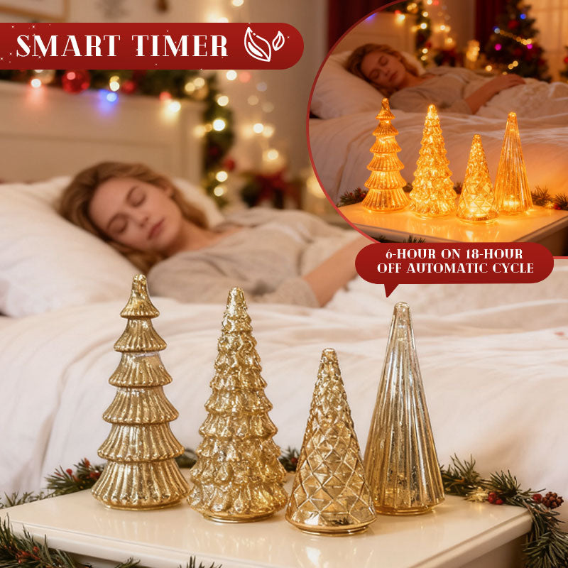 ✨ Skimrende jul – 5-delers krystalltresett med lys✨