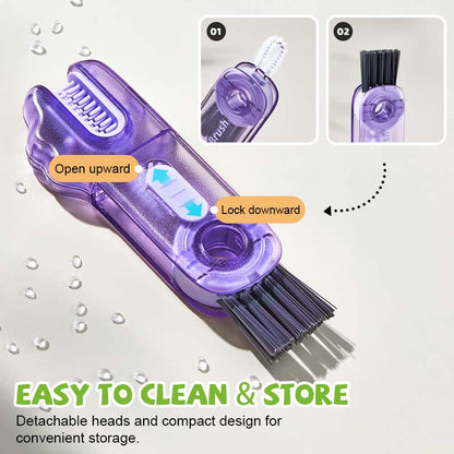 🐊 Krokodille multifunksjonell rengjøringsbørste – 3 børstehoder for alle kopptyper