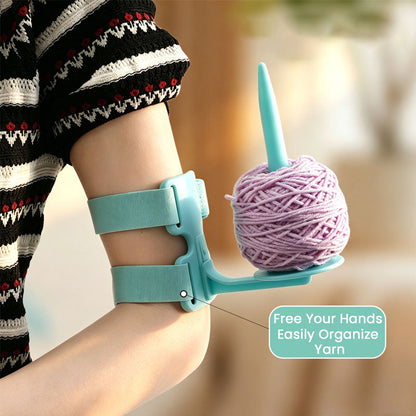 🧶 Bærbar garnholder for armen til strikking & hekling ✨3% rabattkode