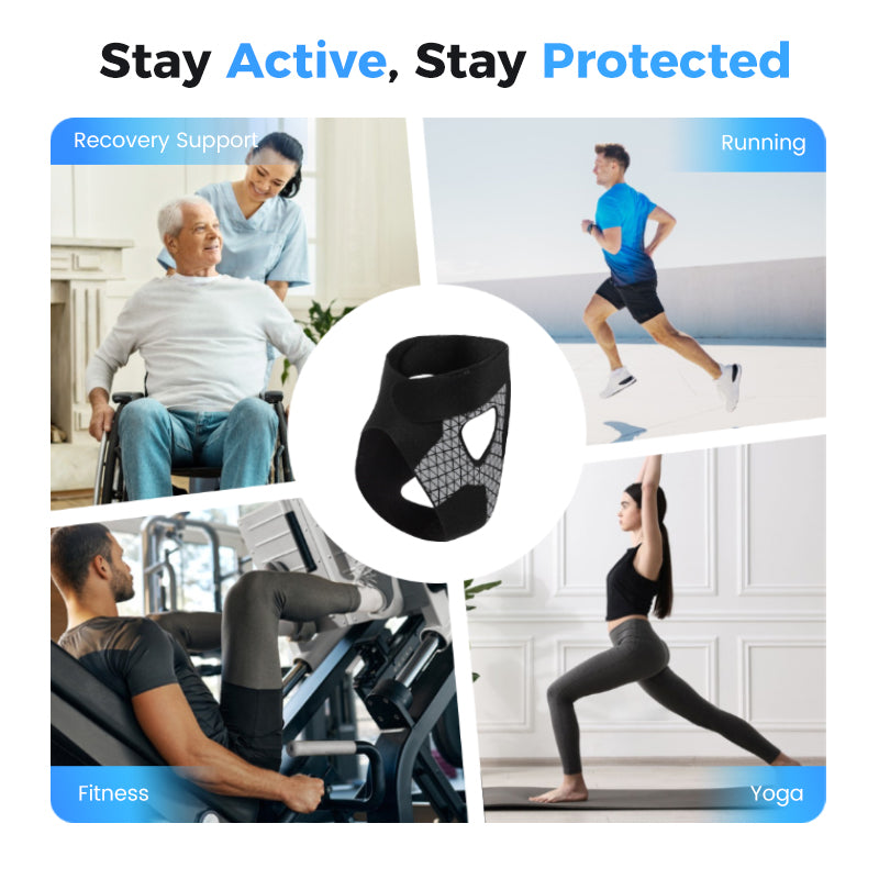 Justerbar elastisk ankelstøtte