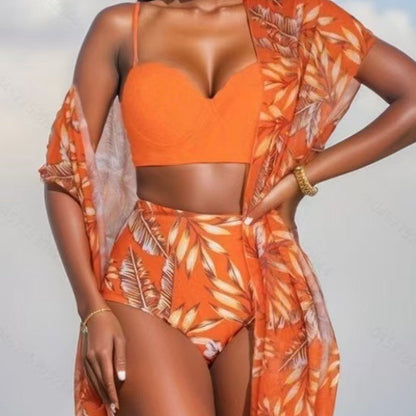 💛💛Bikinisett med lønnebladmønster