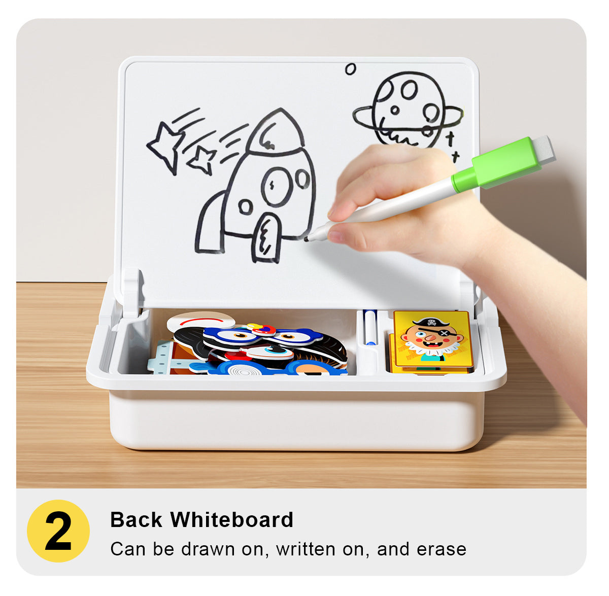 （Gratis frakt）Magnetiske puslespill Ansiktsutkledning Reisespill Dobbeltsidet Førskole Pedagogisk Læringsleker for Barn