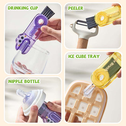 🐊 Krokodille multifunksjonell rengjøringsbørste – 3 børstehoder for alle kopptyper