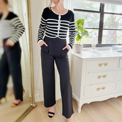 🔥Løse, høylivede forretningsbukser med uformelt liv