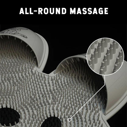 Massasjepute av silikon med kaninfotmassasjepute for fotvask