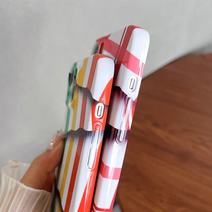 🌈Fargekontraststripet filmdeksel til mobiltelefonen