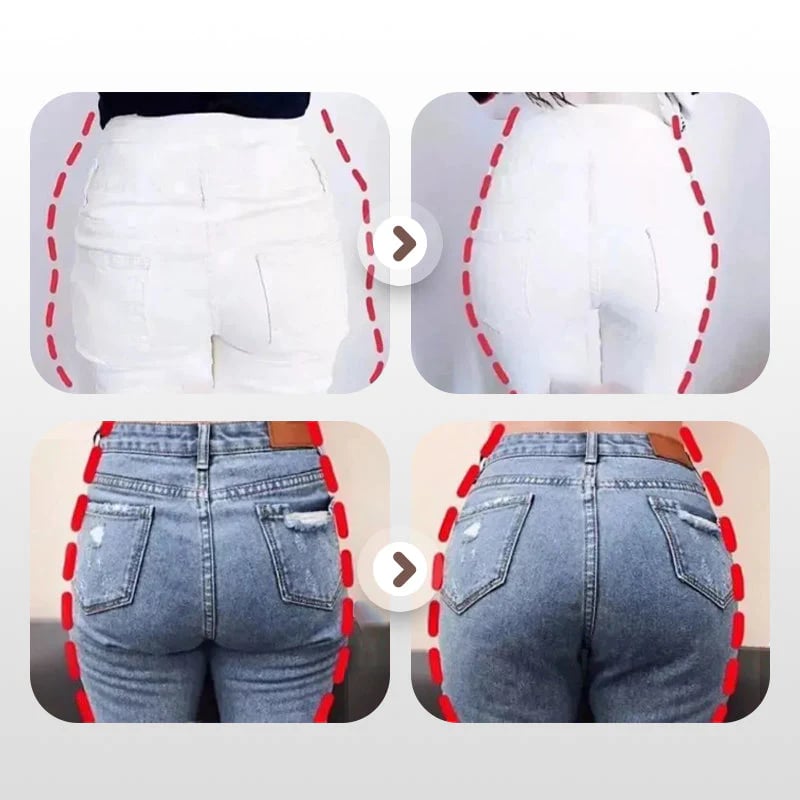 Sømløse trusermed issilke for rumpeløfting og avtakbare puter for dame