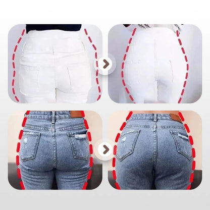 Sømløse trusermed issilke for rumpeløfting og avtakbare puter for dame