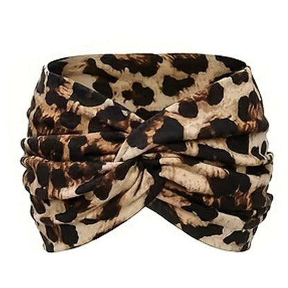 Hårbånd i bohemsk stil med paisley-trykk, bredt elastisk hårbånd