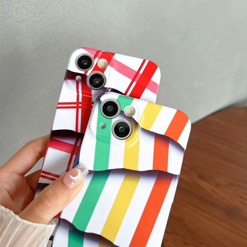 🌈Fargekontraststripet filmdeksel til mobiltelefonen