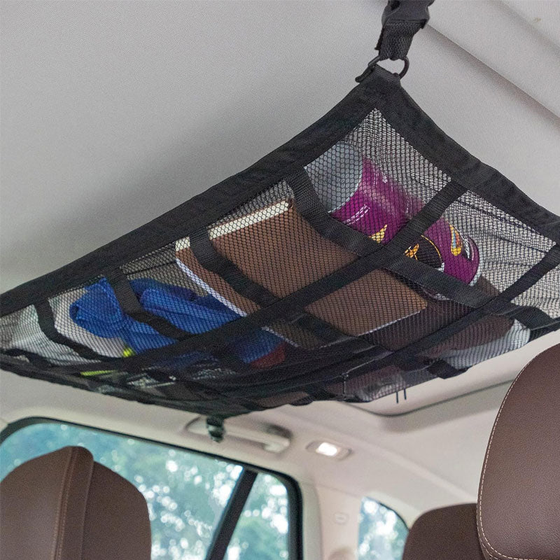 Hengende nettingoppbevaringspose til biltaket
