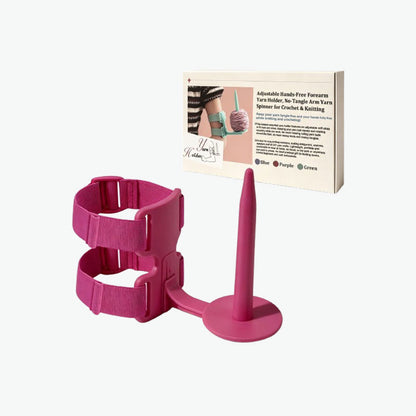 🧶 Bærbar garnholder for armen til strikking & hekling – lavioxen