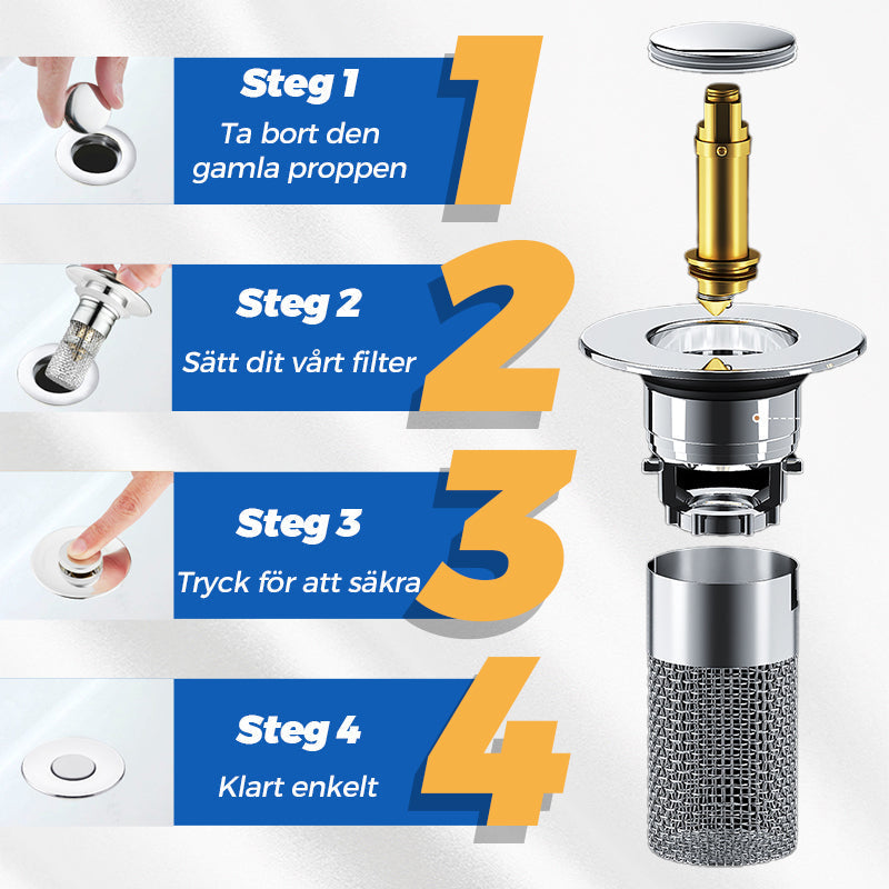 (Kjøp 2, få 1 gratis) Universal popup-avløpsfilter for vask