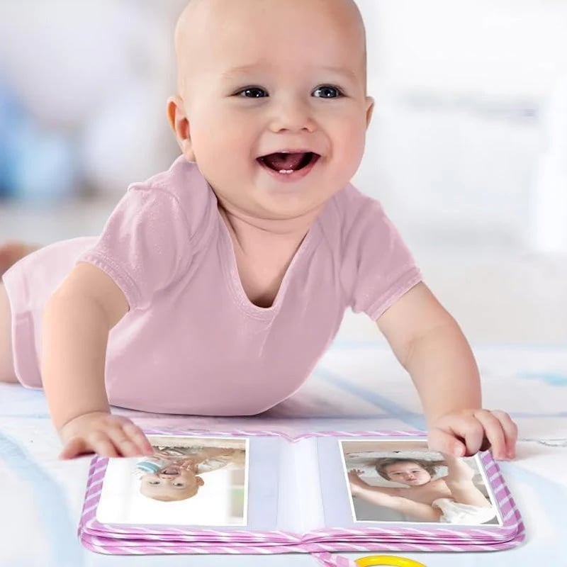Min første babyfotobok med trygt speil