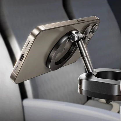 Sammenleggbart, uttrekkbart, roterende, magnetisk telefonstativ for reiser