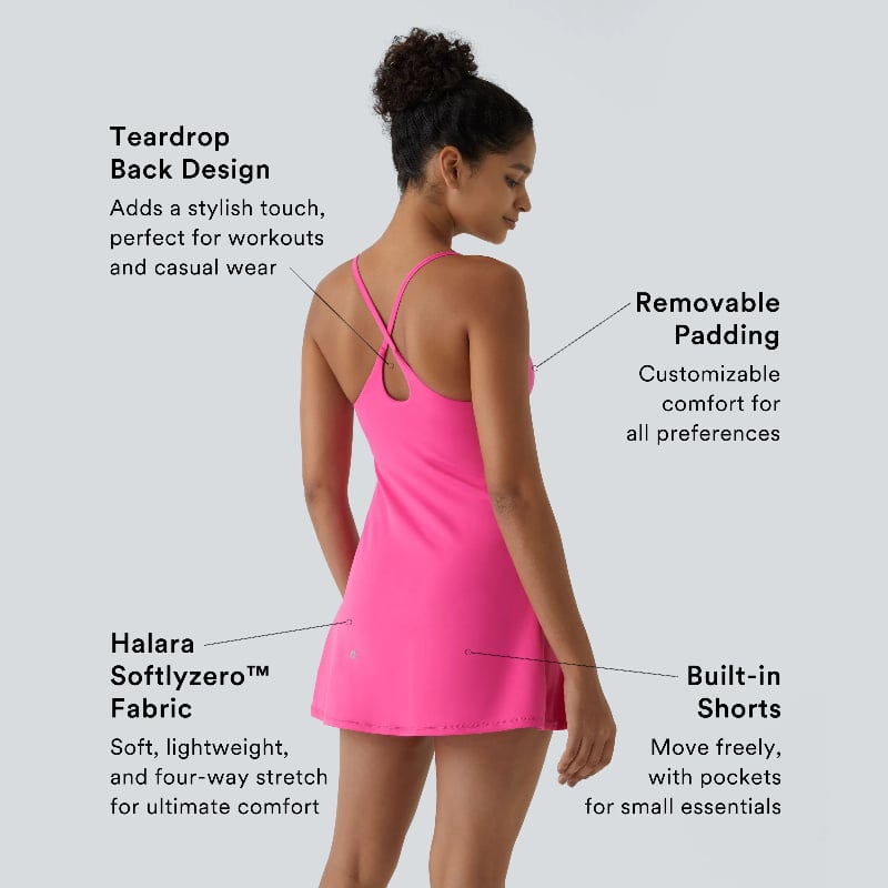 🔥Den ultimate ryggløse sportskjolen - designet for trening og enkle toalettbesøk