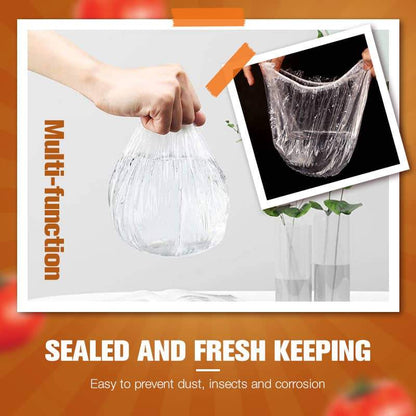 📢📢【Begrenset tilbud – Kjøp 1 få 1 gratis】🔥 100 st Engangs strekkfilm for skåler og tallerkener, elastiske beholderlokk, alternativ til plastfolie for matrester, frukt, grønnsaker og matoppbevaring på kjøkkenet
