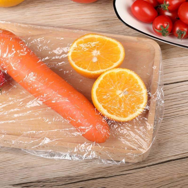 📢📢【Begrenset tilbud – Kjøp 1 få 1 gratis】🔥 100 st Engangs strekkfilm for skåler og tallerkener, elastiske beholderlokk, alternativ til plastfolie for matrester, frukt, grønnsaker og matoppbevaring på kjøkkenet