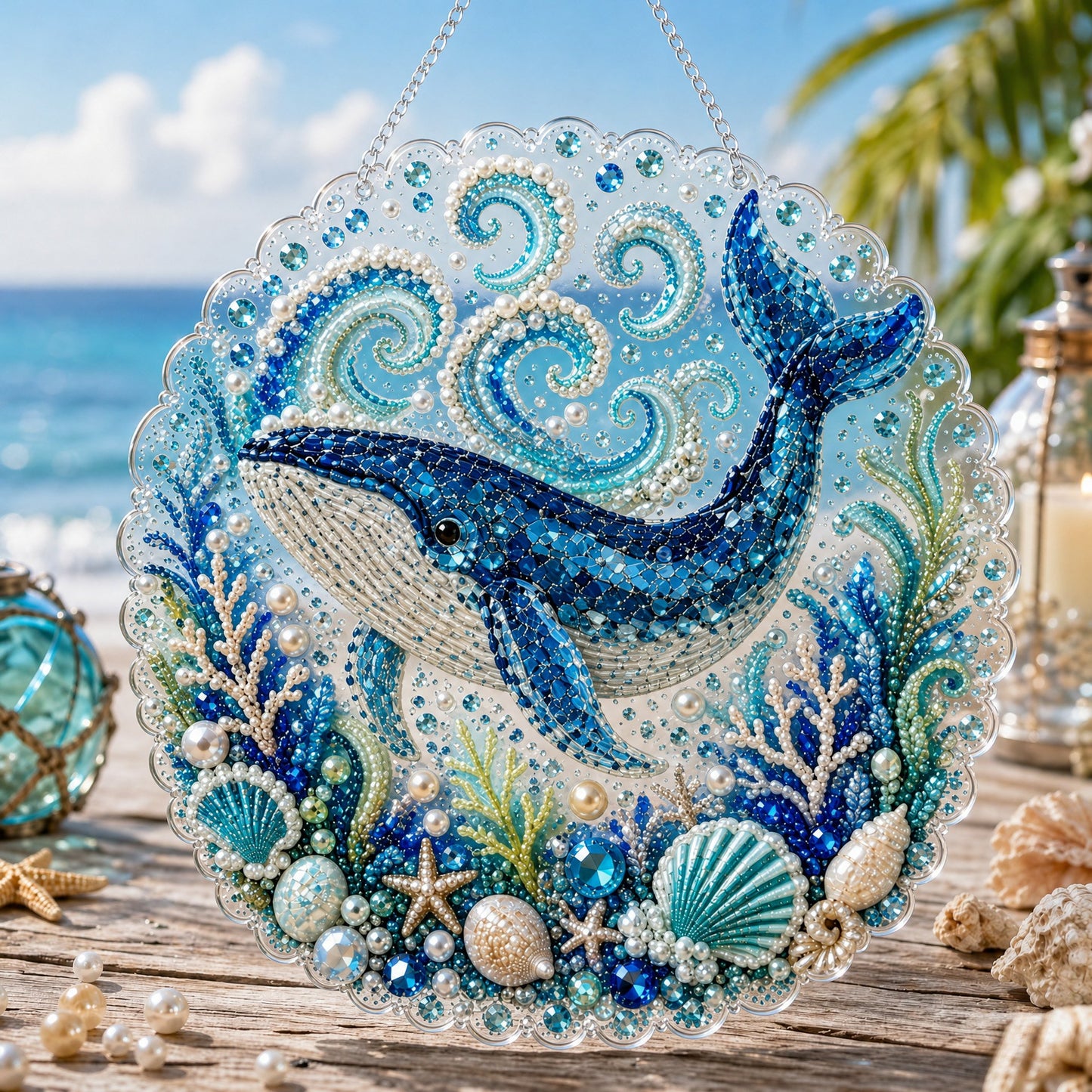 🔥 🌊✨Ocean Pearl Art DIY Hengepyntsett